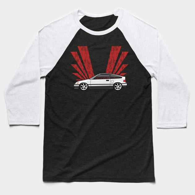 White crx Baseball T-Shirt by JRCustoms44